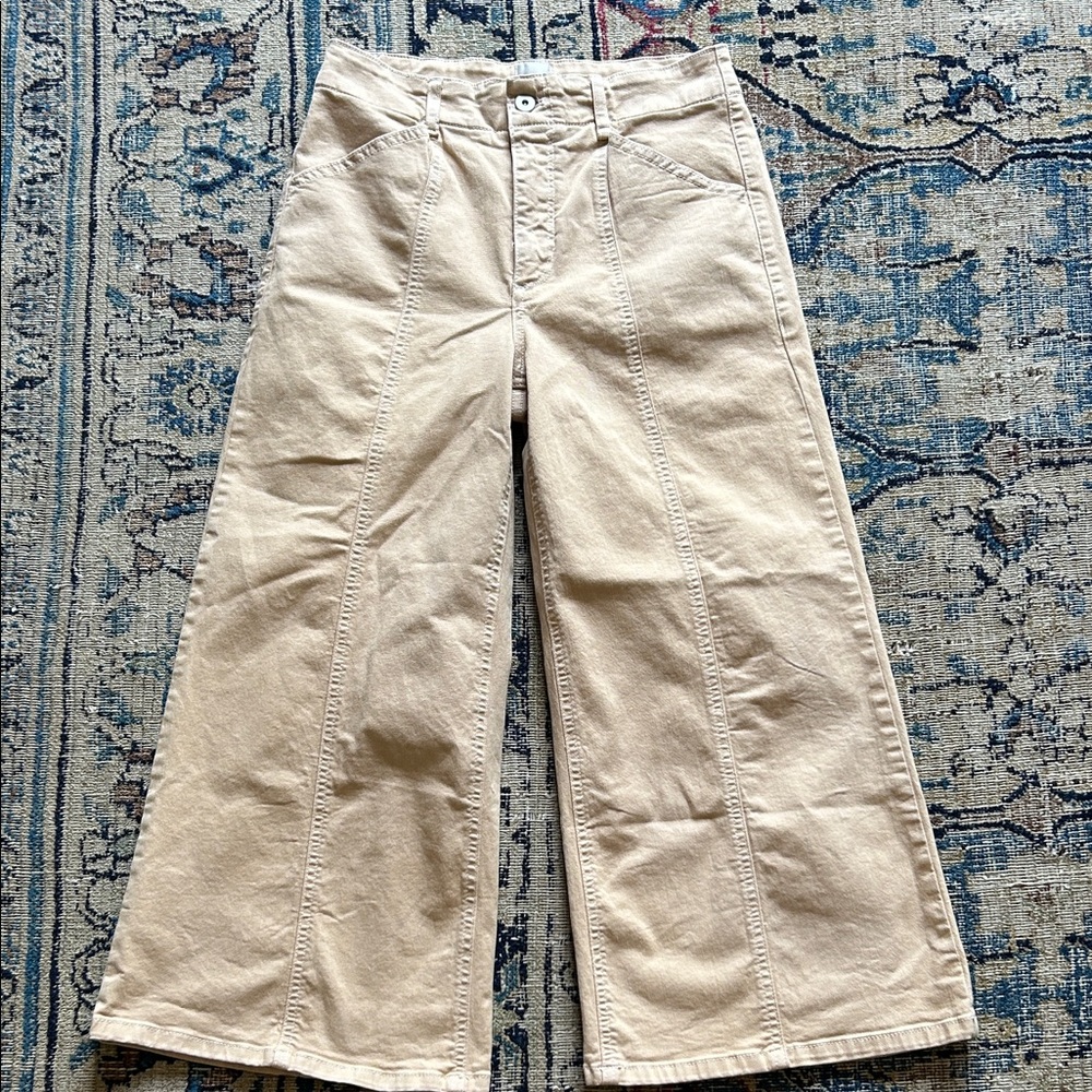 Maeve jeans. Tan color inseam is “22
Worn once